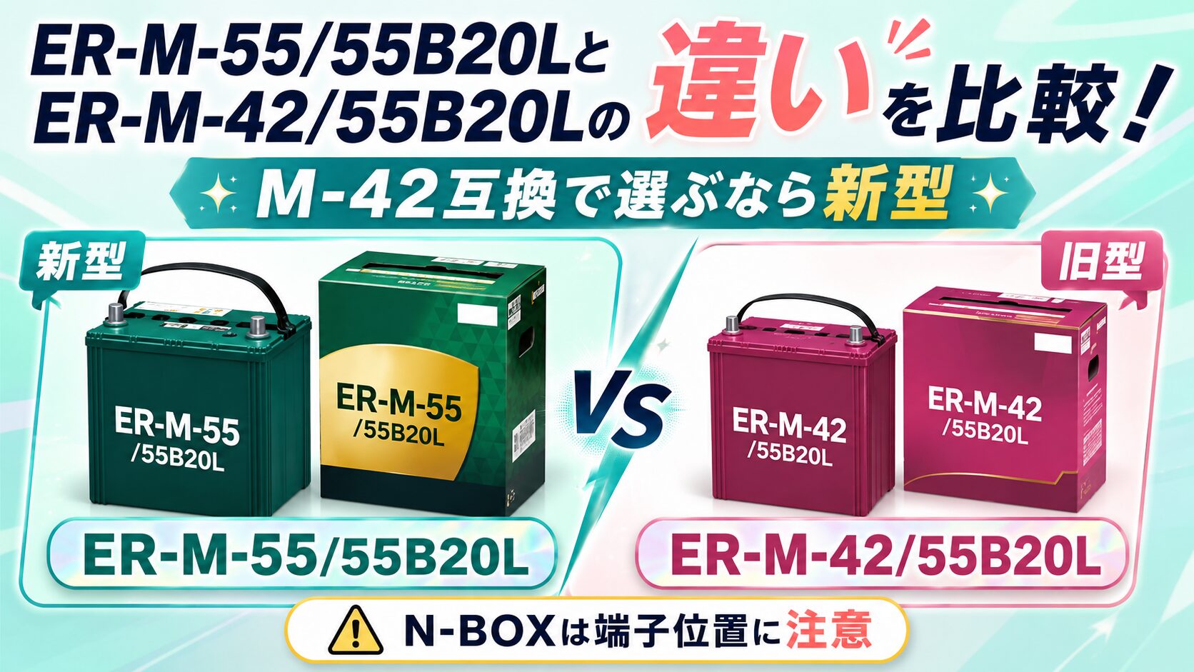 ER-M-55/55B20LとER-M-42/55B20Lの違いを比較！M-42互換で選ぶなら新型 